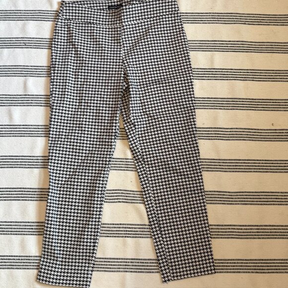 COUNTERPARTS Black & White Houndstooth Casual Pants Women's L Cropped - Picture 1 of 7
